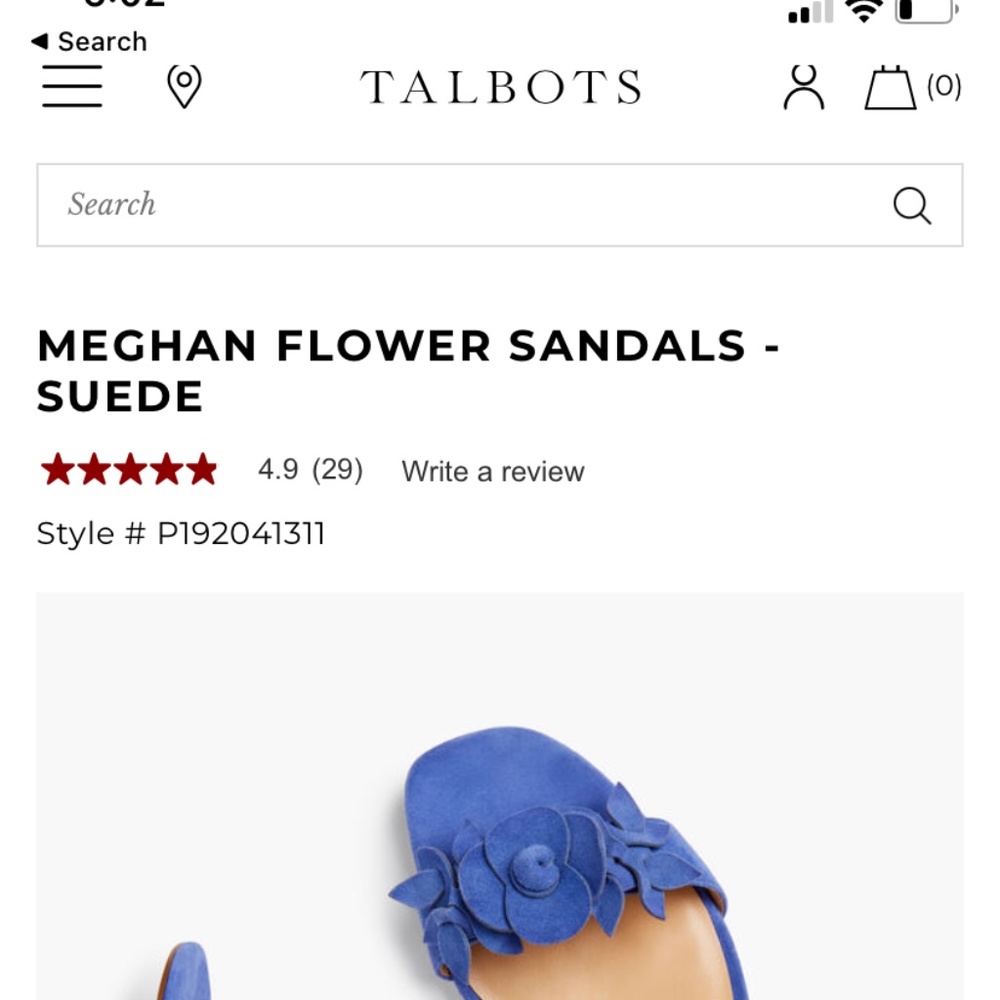 Talbots Meghan flower sandals. Worn once. 160 retail